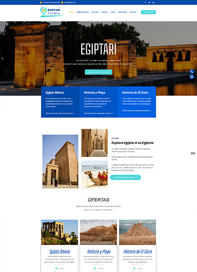 تصميم موقع شركة egiptari للسياحة