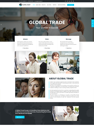 تصميم موقع شركة Global Trade للتجارة (بمصر)